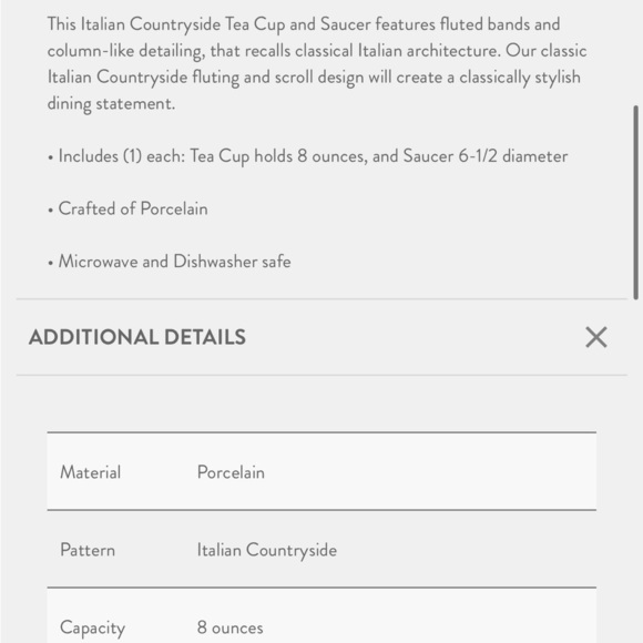 Set of 8 ITALIAN COUNTRYSIDE® TEA CUP AND SAUCER - Picture 4 of 8